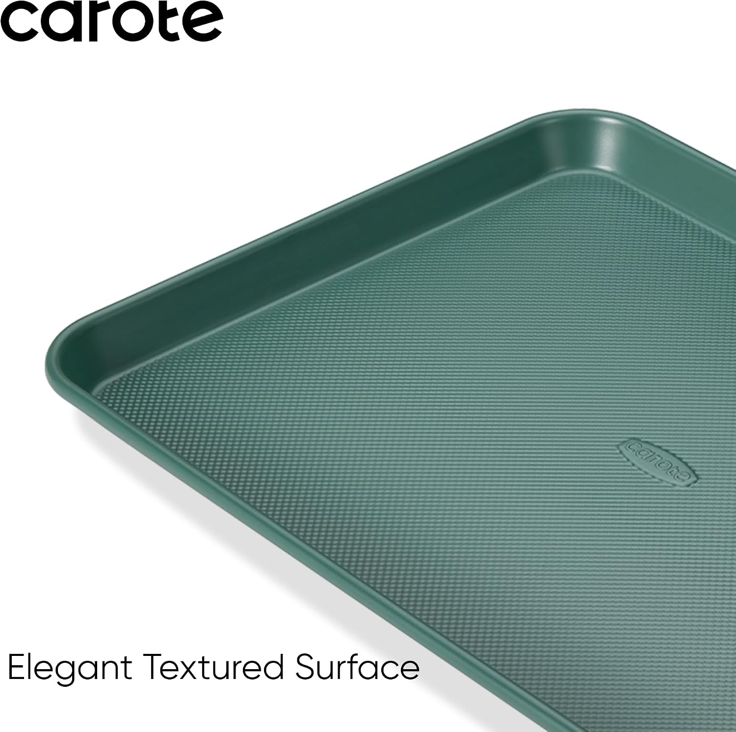 image:imageCAROTE 3Piece Baking Sheet Nonstick Cookie Sheets Olive GreenDeep Olive Green