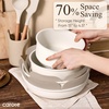 CAROTE Pots and Pans Set Non Stick, Detachable Handle Cookware, 21pcs,White(Cream White)