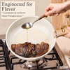 CAROTE Pots and Pans Set Non Stick, Detachable Handle Cookware, 21pcs,White(Cream White)