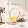 CAROTE Pots and Pans Set Non Stick, Detachable Handle Cookware, 21pcs,White(Pink)