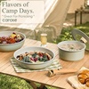 CAROTE Pots and Pans Set Non Stick, Detachable Handle Cookware, 21pcs,White(Sage Green)