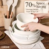 CAROTE Pots and Pans Set Non Stick, Detachable Handle Cookware, 21pcs,White(White)