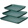 CAROTE 3-Piece Baking Sheet, Nonstick Cookie Sheets, Olive Green(Deep Olive Green)